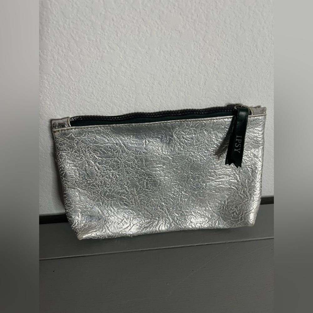 Ipsy December 2019 Glam Bag Crushed Metallic All Over Design Cosmetic Makeup Bag